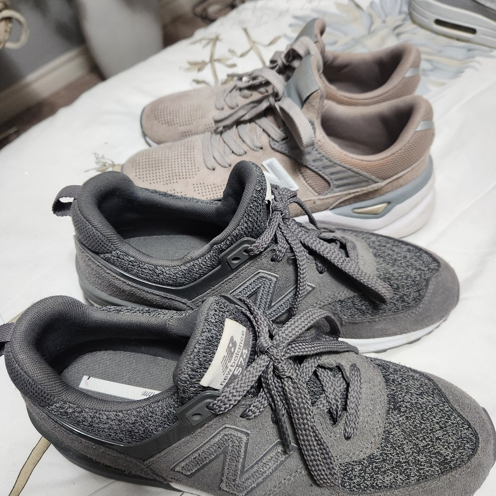 New Balance Charcoal and Taupe Athletic Shoes